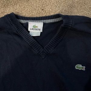 Lacoste ,Navy Blue Size 5 , Large Men Sweater ,Trendy Style , Used
